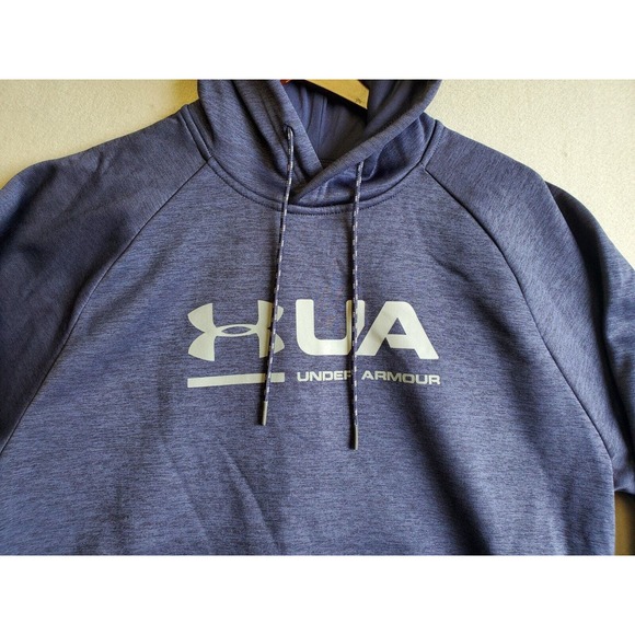 Under Armour Storm Coldgear Adult Mens Loose Fit Blue Pullover Hoodie Sweatshirt - Picture 3 of 7